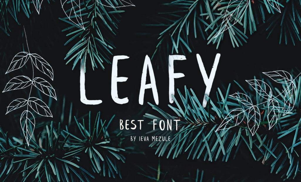 Leafy font wildones